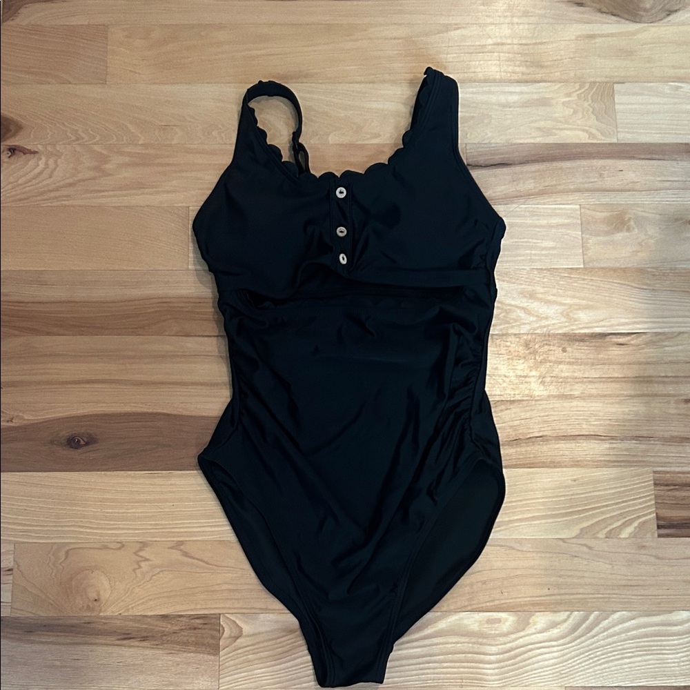 Elegant Black One-Piece Swimsuit